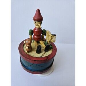 Pinocchio Music Box Vintage Plays It's A Small World